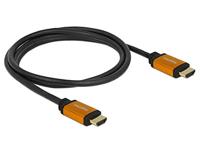 Delock 85728 HDMI-kabel HDMI Aansluitkabel HDMI-A-stekker 1.5 m Zwart, Goud Afgeschermd (drievoudig), Vergulde steekcontacten, 8K UHD - thumbnail