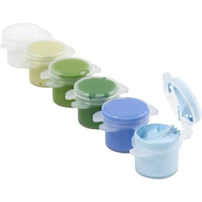 Creativ Company Plus color acrylverf, blauw/groen harmonie, 6x5 ml/ 1 doos Creativ Company Plus color acrylverf, blauw/groen harmonie, 6x5 ml/ 1 doos