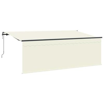 VidaXL Inklapbaar zonnescherm crème 400 x 200 cm