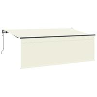 VidaXL Inklapbaar zonnescherm crème 400 x 200 cm - thumbnail