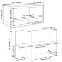 VidaXL Terrarium bruin 100 x 50 x 100 cm osb - thumbnail