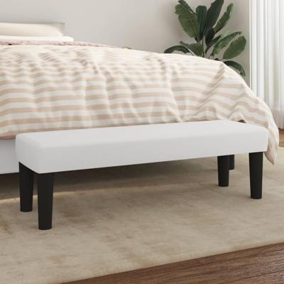 Bankje 100x30x30 cm kunstleer wit Bankje 100x30x30 cm kunstleer wit