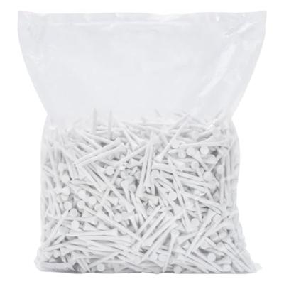 VidaXL 1000 st golftees 70 mm bamboe wit