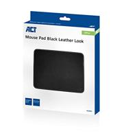 ACT AC8000 Muismat | Lederlook | Zwart - thumbnail