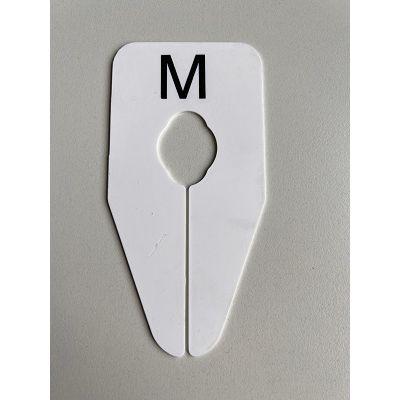 Maataanduider ovaal wit/zwart M