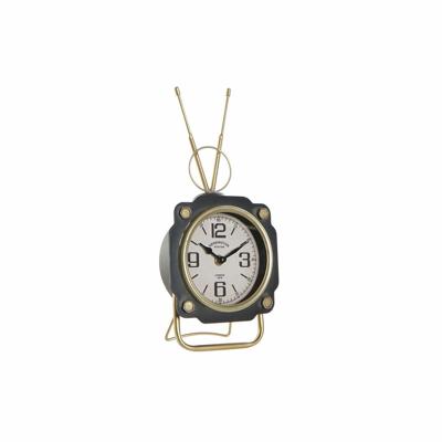 Tafelklok DKD Home Decor Zwart Gouden Vintage