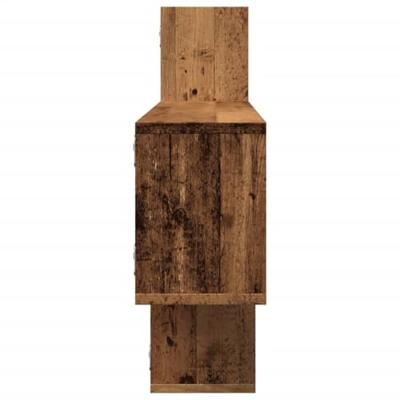 Wandschap 167,5x18x68 cm bewerkt hout oud houtkleurig Wandschap 167,5x18x68 cm bewerkt hout oud houtkleurig