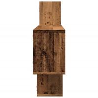Wandschap 167,5x18x68 cm bewerkt hout oud houtkleurig - thumbnail