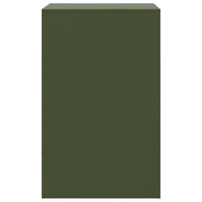 Nachtkastjes 2 st 34,5x39x62 cm staal olijfgroen