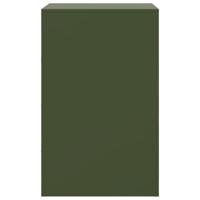 Nachtkastjes 2 st 34,5x39x62 cm staal olijfgroen - thumbnail