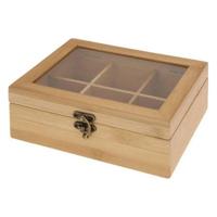Excellent Houseware Bamboe Theekist 21x16x7.8 cm - thumbnail