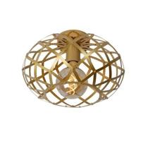 Lucide WOLFRAM - Plafonnière - Ø 30 cm - 1xE27 - Mat Goud / Messing - thumbnail