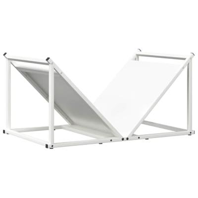 Brandhoutrek 70x43x34,5 cm koudgewalst staal wit