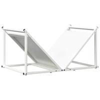 Brandhoutrek 70x43x34,5 cm koudgewalst staal wit - thumbnail