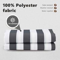 VidaXL Vervangingsdoek voor zonnescherm antraciet en wit 330 x 195 cm - thumbnail