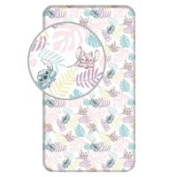 Stitch hoeslaken Bladeren - Eenpersoons - 90 x 200 cm - Katoen - thumbnail