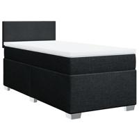 Boxspring met matras stof zwart 90x190 cm - thumbnail