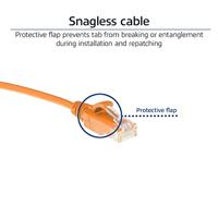 ACT DC9110 LSZH U/UTP CAT6 Datacenter Slimline Patchkabel Snagless | RJ45 connectoren | Oranje | 10 meter - thumbnail