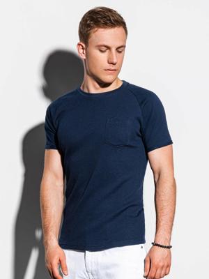 Ombre - Heren T-shirt - Shirt - Navy - Borstzak