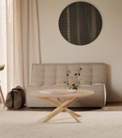 Ethnicraft Ronde Salontafel 'Mikado' Geolied Eikenhout, 100cm - thumbnail