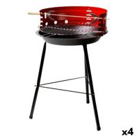 Barbecue Draagbare Aktive Hout Ijzer 37,5 x 70 x 38,5 cm (4 Stuks) Rood - thumbnail