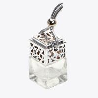 Luxe autoparfum met hanger - zilver - thumbnail