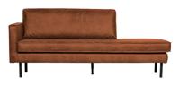 WOOOD Daybed 'Rodeo' Links, kleur Cognac - thumbnail