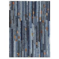 vidaXL Tapijt jeans tailleband patchwork 120x170 cm denimblauw - thumbnail