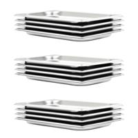 Gastronormbakken 12 st GN 1/3 20 mm roestvrij staal - thumbnail