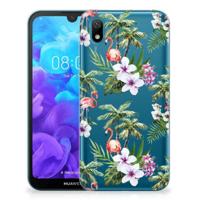 Huawei Y5 (2019) | TPU Hoesje | Flamingo Palms - thumbnail