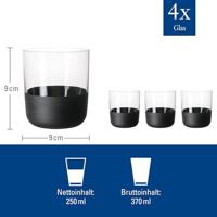 Villeroy & Boch Manufacture Rock Tumbler glas 4 stuks - thumbnail