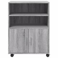 Rolkast 60x48x81 cm bewerkt hout grijs sonoma eikenkleurig - thumbnail