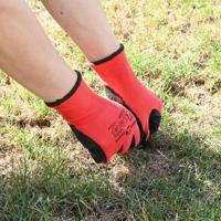 Werkhandschoenen 24 pcs Rood en Zwart 10 / xl Latexcoating - thumbnail