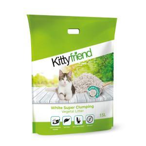 Kitty Friend White Super Clumping kattenbakvulling 2 x 15 liter Kitty Friend White Super Clumping kattenbakvulling 2 x 15 liter
