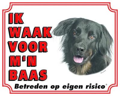 Hovawart Waakbord - Ik waak voor mijn Baas