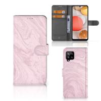 Samsung Galaxy A42 5G | Bookcase | Marble Pink - Origineel Cadeau Vriendin | Portemonnee hoesje - thumbnail