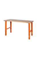 Bahco Werkbank | heavy-duty | met houten werkblad | 4 poten | in hoogte verstelbaar | oranje | 1800 mm x 750 mm x 1030 mm - 1495WBAH18TW - thumbnail