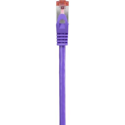 Renkforce RF-4724916 RJ45 Netwerkkabel, patchkabel CAT 6 S/FTP 0.50 m Violet Snagless, Vergulde steekcontacten, Vlambestendig 1 stuk(s)