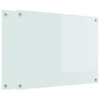 VidaXL Keuken achterwand 2 pcs wit 80 x 60 cm gehard glas - thumbnail
