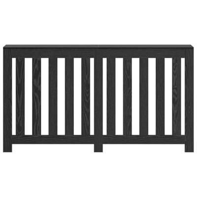 VidaXL Radiatorafdekking zwart eiken 149 x 20 x 82 cm bewerkt hout
