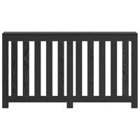 VidaXL Radiatorafdekking zwart eiken 149 x 20 x 82 cm bewerkt hout - thumbnail