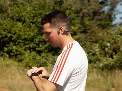 Imperial bluTC Active 2 Hoofdtelefoon, botgeluid, bone-conduction, Bluetooth 5.3, 32 GB geheugen, 11 uur speeltijd, zweetbestendig), zwart