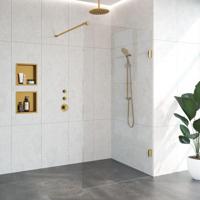 Inloopdouche Compleet Just Creating Profielloos 110 cm Goud Sanitop - thumbnail