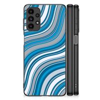 Samsung Galaxy A13 4G Back Case Waves Blue - thumbnail