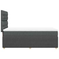 Boxspring met matras stof donkergrijs 90x190 cm - thumbnail