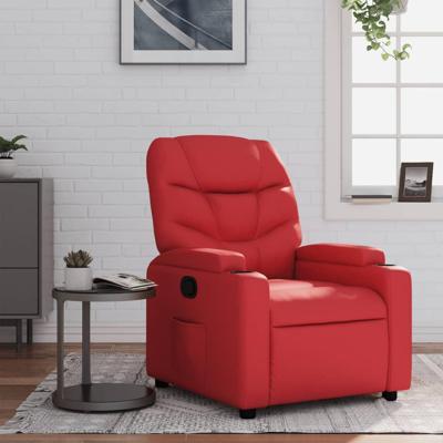 Fauteuil verstelbaar kunstleer rood Fauteuil verstelbaar kunstleer rood