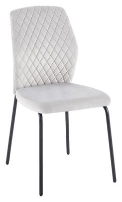 Artistiq Eetkamerstoel 'Chante' Velvet, kleur Lichtgrijs Artistiq Eetkamerstoel 'Chante' Velvet, kleur Lichtgrijs