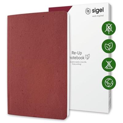 Sigel RU202 Notitieboek Re-Up Softcover DIN A5 Geruit Rood Aantal paginas: 50