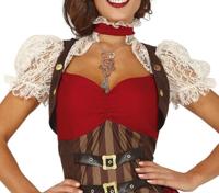 Steampunk Jurk Eliza Dames - thumbnail