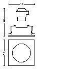Philips Vierkante inbouwspotDonegal - 5040131PN - thumbnail